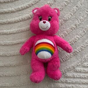 Build-a-Bear Cheer Pink Care Bear Plush Stuffed Animal 17" BAB Discontinued 2015